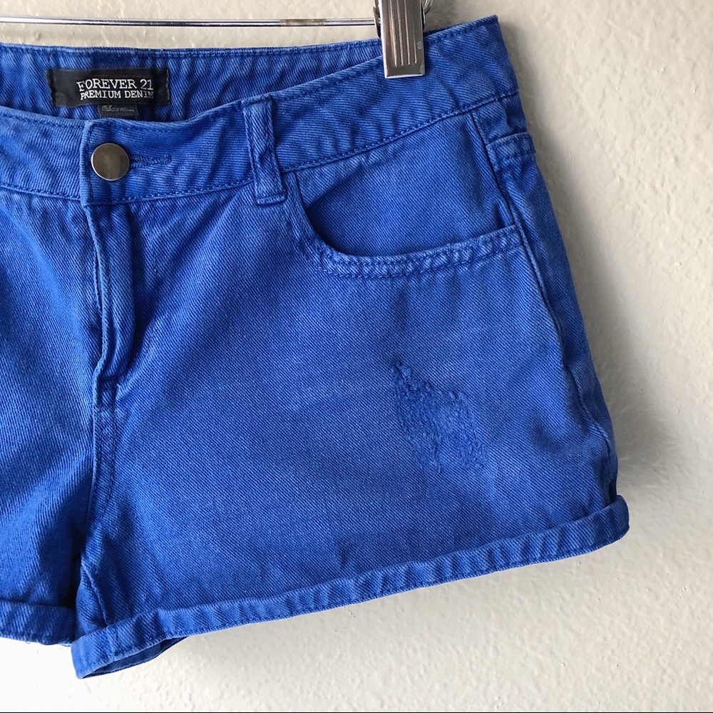 Forever 21 Premium Denim Indigo Shorts